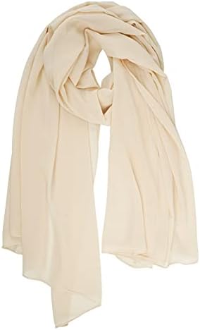 YOUR SMILE for Women Lightweight Breathable Solid Color Soft Chiffon Long Fashion Scarves Sun-proof Shawls Wrap