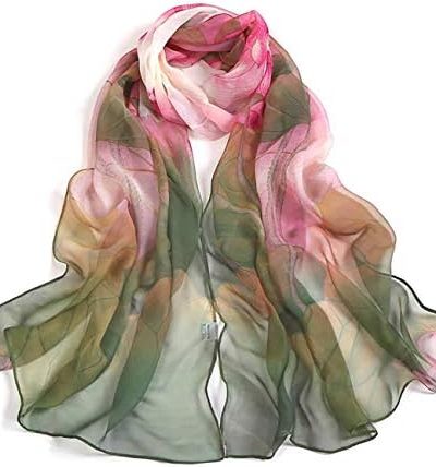 Acotavie Scarfs for Women Lightweight Print Floral Pattern Scarf Shawl Fashion Scarves Sunscreen Shawls